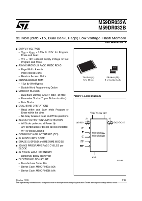 M59DR032C100N1 Datasheet PDF STMicroelectronics