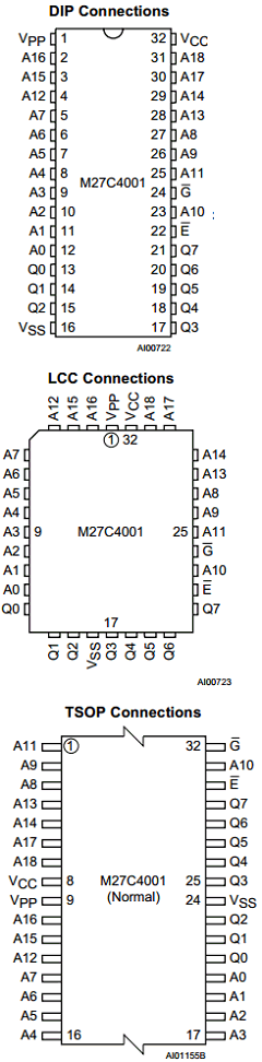 M27C4001-35B1TR Datasheet PDF STMicroelectronics