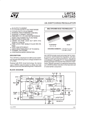 L4972 Datasheet PDF STMicroelectronics