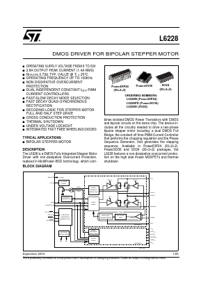 L6228N Datasheet PDF STMicroelectronics