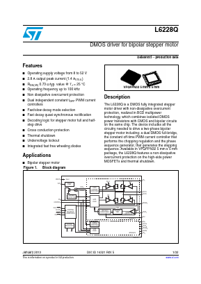 L6228Q Datasheet PDF STMicroelectronics