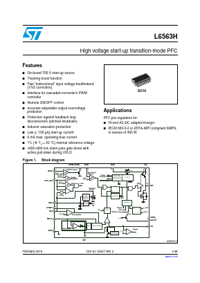 L6563HTR Datasheet PDF STMicroelectronics