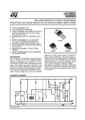 LD1585CD2T50 Datasheet PDF STMicroelectronics