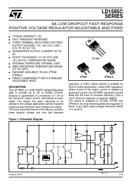 LD1585CD2T12 Datasheet PDF STMicroelectronics