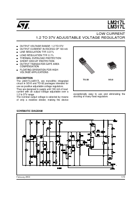 LM217L Datasheet PDF STMicroelectronics