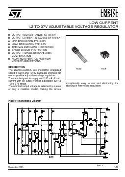 LM217L Datasheet PDF STMicroelectronics