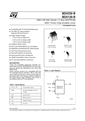 M24128-BSBN6T Datasheet PDF STMicroelectronics