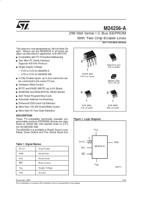M24256-A Datasheet PDF STMicroelectronics
