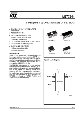 M27C801-150B6X Datasheet PDF STMicroelectronics