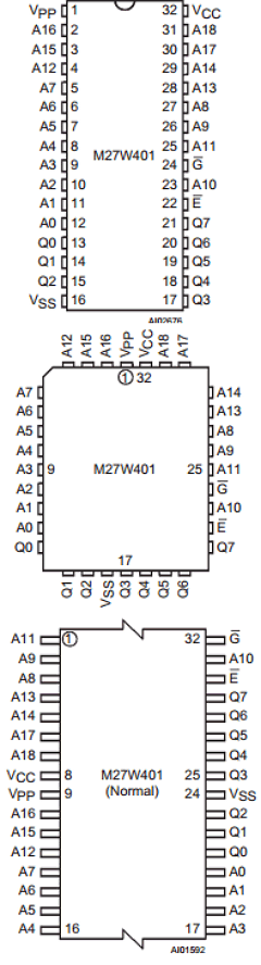 M27W401-120K6TR Datasheet PDF STMicroelectronics