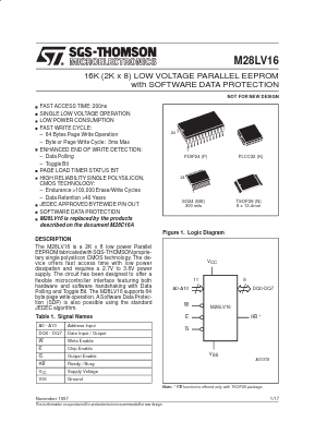 M28C16-200K1T Datasheet PDF STMicroelectronics