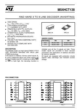 M54HC138D_ Datasheet PDF STMicroelectronics