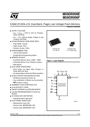 M59DR008E100N6 Datasheet PDF STMicroelectronics