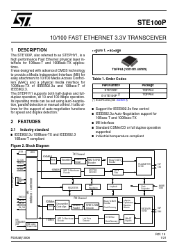 E-STE100P Datasheet PDF STMicroelectronics