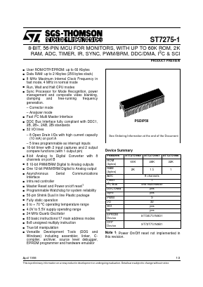 ST72751N6 Datasheet PDF STMicroelectronics