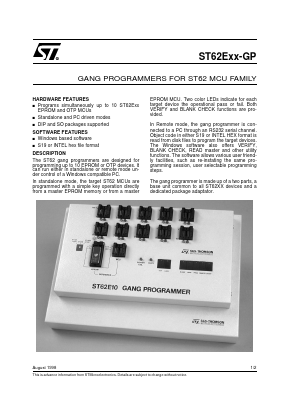 ST62T40C Datasheet PDF STMicroelectronics