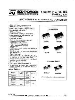 ST6220BB6BM1_HWD Datasheet PDF STMicroelectronics