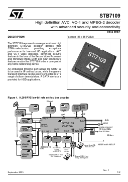 STB7109 Datasheet PDF STMicroelectronics