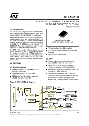 STE10 Datasheet PDF STMicroelectronics