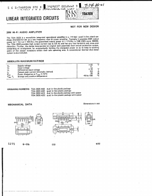 TDA2020A82 Datasheet PDF STMicroelectronics