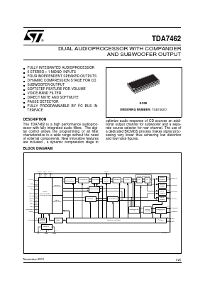 TDA7462D Datasheet PDF STMicroelectronics