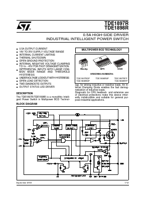 TDE1898RSP Datasheet PDF STMicroelectronics