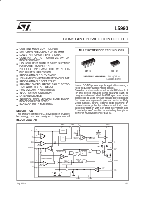 L5993D Datasheet PDF STMicroelectronics