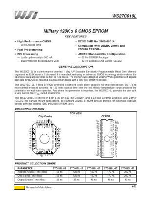 WS27C010L-12DMB Datasheet PDF STMicroelectronics