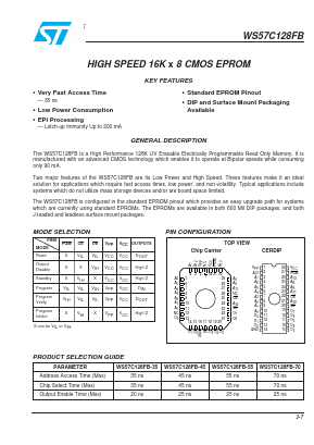 WS57C128FB-55 Datasheet PDF STMicroelectronics
