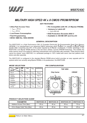 WS57C43C-45 Datasheet PDF STMicroelectronics