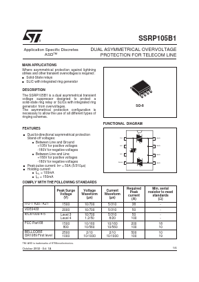 SSRP105B1 Datasheet PDF STMicroelectronics