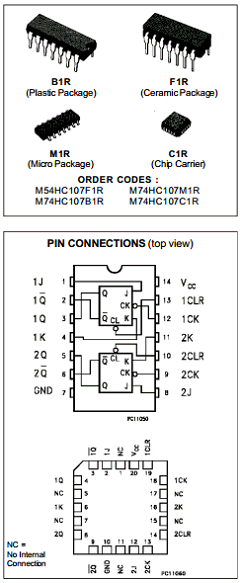 M74HC107B1R Datasheet PDF STMicroelectronics