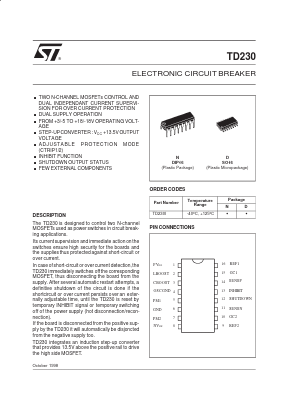 TD230N Datasheet PDF STMicroelectronics
