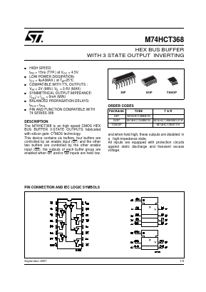 M74HCT368 Datasheet PDF STMicroelectronics