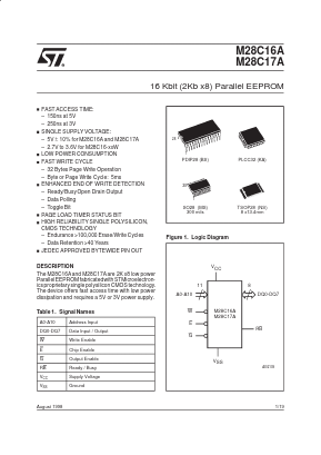 M28C16-15BS6 Datasheet PDF STMicroelectronics