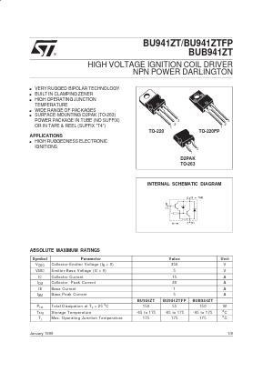 BU941ZTFP Datasheet PDF STMicroelectronics