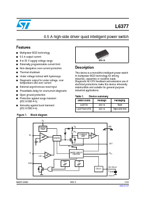 L6377D013TR Datasheet PDF STMicroelectronics