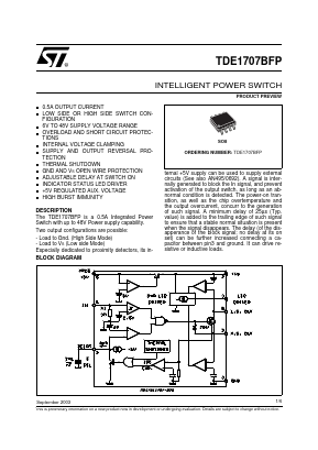 E-TDE1707BFP Datasheet PDF STMicroelectronics
