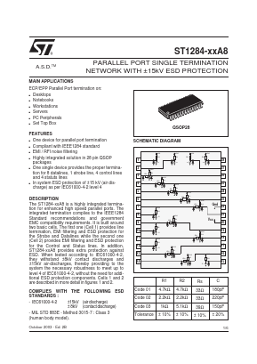 ST1284-02A8 Datasheet PDF STMicroelectronics