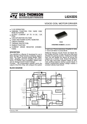 L6243DS Datasheet PDF STMicroelectronics