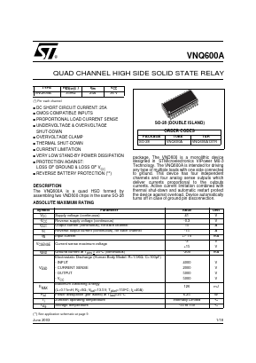 VNQ600A Datasheet PDF STMicroelectronics