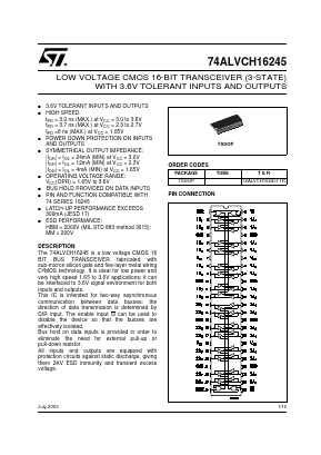 74ALVCH16245 Datasheet PDF STMicroelectronics