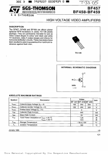 BF458-BF459 Datasheet PDF STMicroelectronics