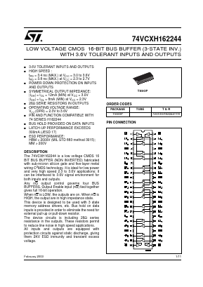 74VCXH162244 Datasheet PDF STMicroelectronics