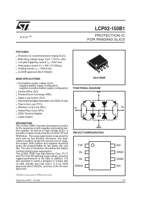 LCP02-150B1 Datasheet PDF STMicroelectronics