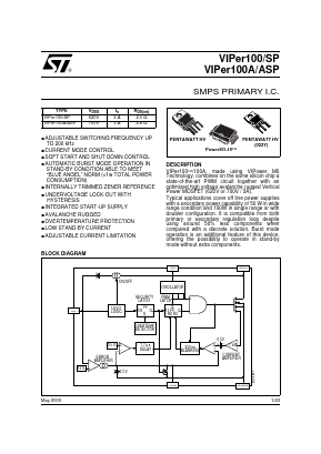 VIPER100ASP Datasheet PDF STMicroelectronics
