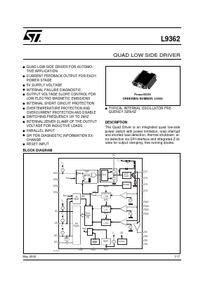 L9362 Datasheet PDF STMicroelectronics