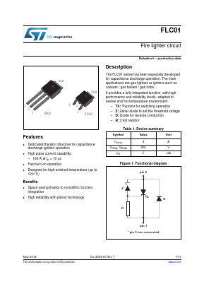 FLC01-200B-TR Datasheet PDF STMicroelectronics