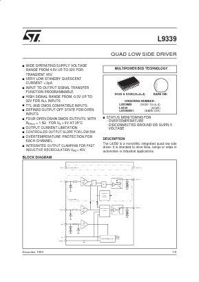 L9339 Datasheet PDF STMicroelectronics