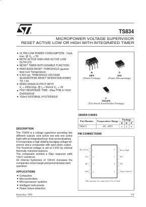 TS834-5IN Datasheet PDF STMicroelectronics